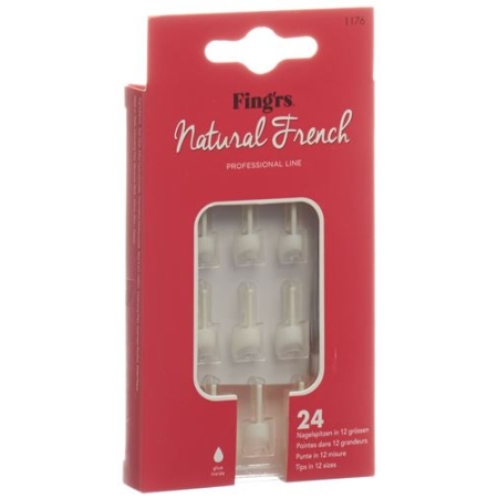 Fingrs Nagelspitzen Natural French 24 штуки