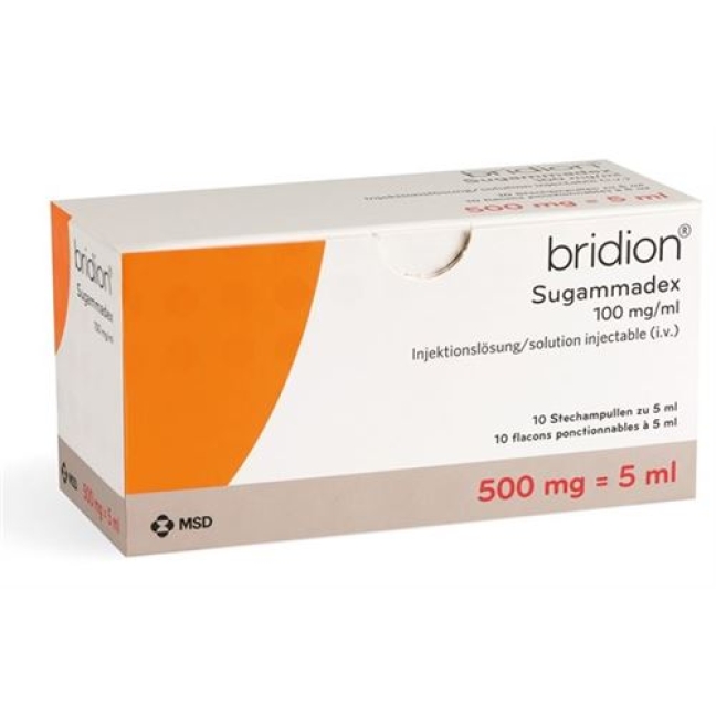 BRIDION INJ500 MG/5ML