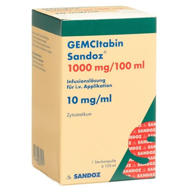 GEMCITABIN SANDOZ INF 1000MG