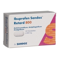 Ибупрофен Сандоз Ретард 800 мг 50 таблеток покрытых оболочкой Ибупрофен Сандоз Ретард 800 мг 50 таблеток покрытых оболочкой