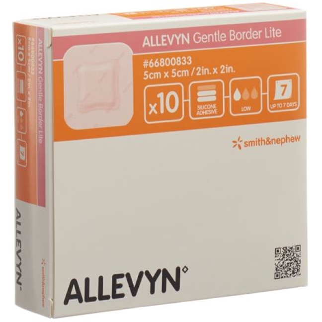 Allevyn Gentle Border Lite повязка для ран 5x5см 10 штук