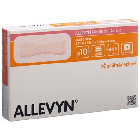 Allevyn Gentle Border Lite повязка для ран 5.5x12см 10 штук