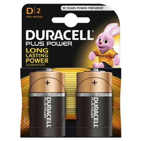 Duracell Plus Power Batterie MN1300 D 1.5V 2 штуки