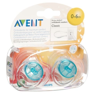 Avent Philips Beruhigung Nuggi Silikon 0-6 Monate Durchsichtig 2 штуки