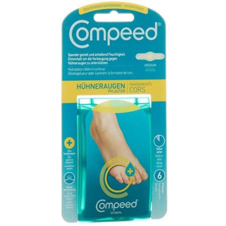 Compeed Huehneraugenpflaster M Feuchtigkeitss 6 штук