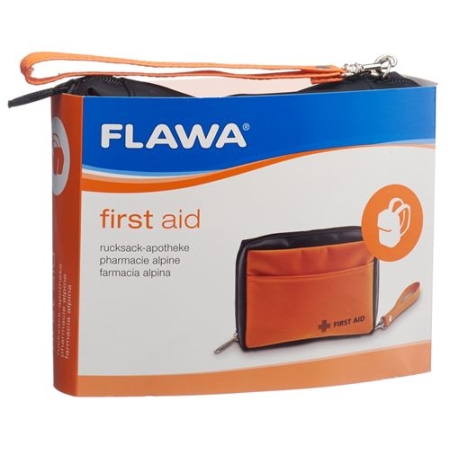 Flawa Rucksack Apotheke Etui Orange Schwarz