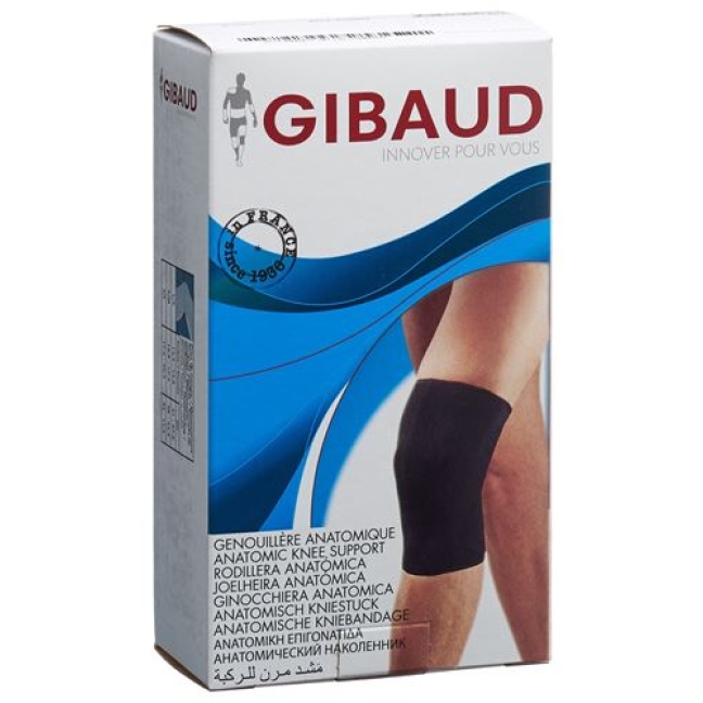 Gibaud Kniebandage Anatomisch S 31-37.5см Schwarz