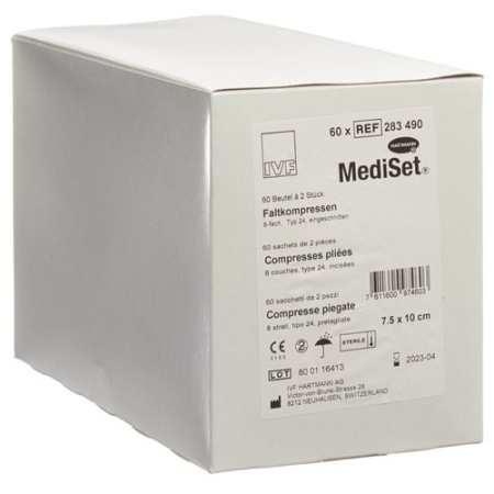 MediSet Faltkompressen Typ 24 8-fach 7.5x10см 8-fach 2 штуки