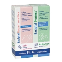 Эксципиал Сенситив Дуо защитный восстанавливающий крем 2x 50мл Эксципиал Сенситив Дуо защитный восстанавливающий крем 2x 50мл