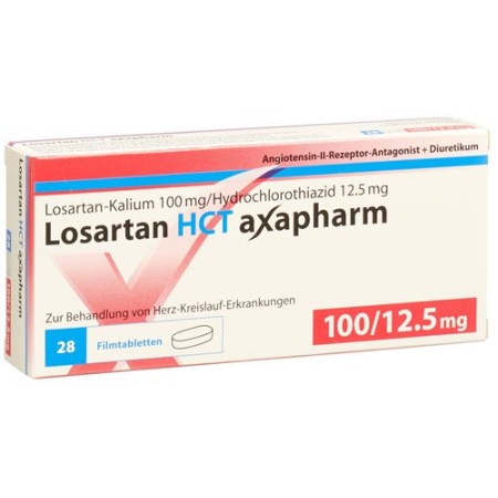 Losartan HCT Axapharm 100/12.5 mg 28 filmtablets