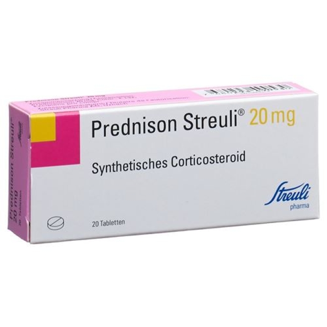 Prednison Streuli 20 mg 20 tablets