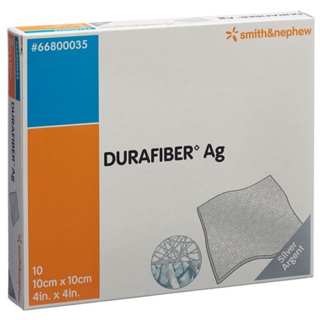 Durafiber Ag Wundauflage 10x10см Steril 10 штук