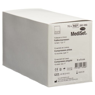 MediSet Faltkompressen Typ 17 12-fach 5x5см 70x 3 штуки