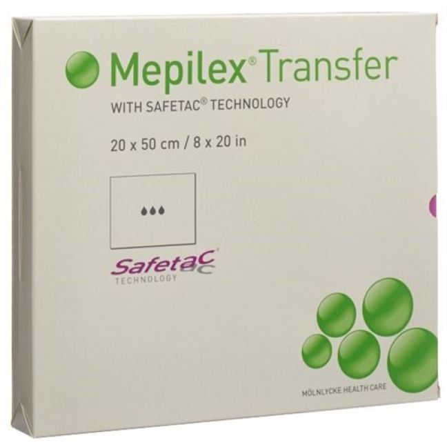 Mepilex Transfer Safetac Wundauflagen 20x50см Sil 4 штуки