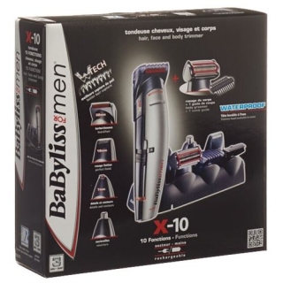 BABYLISS TRIMMER X10 HAIR FACE