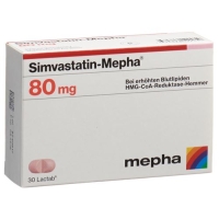 Симвастатин Мефа 80 мг 100 таблеток покрытых оболочкой Симвастатин Мефа 80 мг 100 таблеток покрытых оболочкой