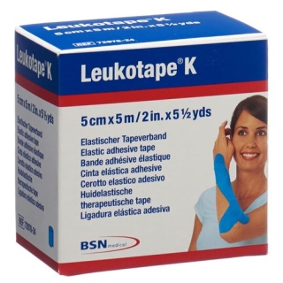 Leukotape K пластырейband 5мX5см Hellblau 5 штук