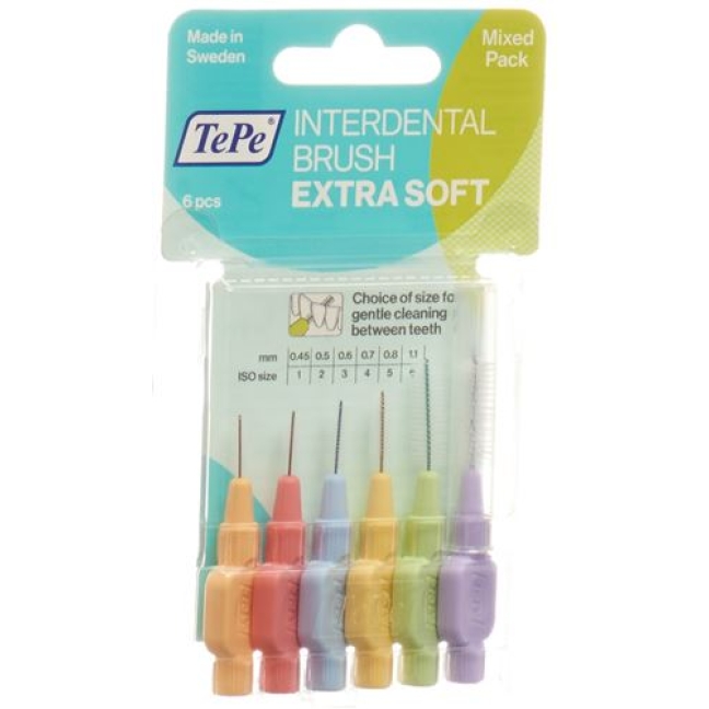 TePe Interdentalbursten X-soft Mixed Pack 6 штук