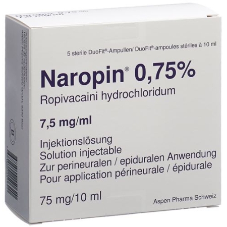 NAROPIN INJ LS 0.75% 10ML DUOF