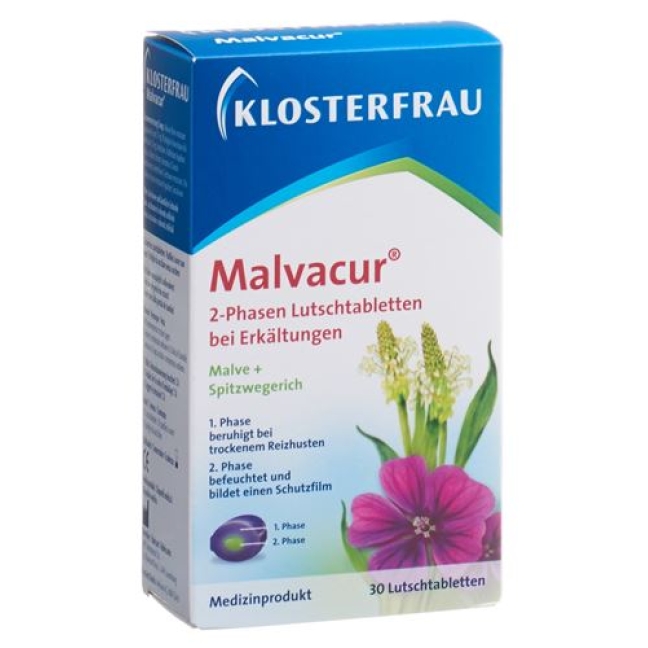 Klosterfrau Malvacur 2-Phasen Lutschtabletten 30 штук Klosterfrau Malvacur 2-Phasen Lutschtabletten 30 штук