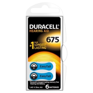 Duracell Easytab Batt 675 1.4v Zincair 6 штук