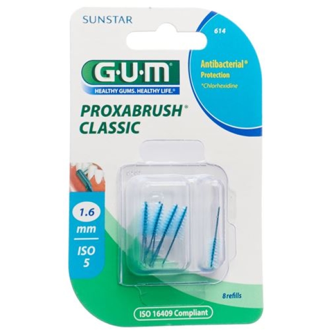 Gum Sunstar Proxabrush Iso 5 1.6мм Con Blau 8 штук