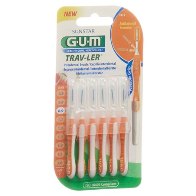 Sunstar GUM Trav-Ler Interdentalbursten 0.9мм 6 штук