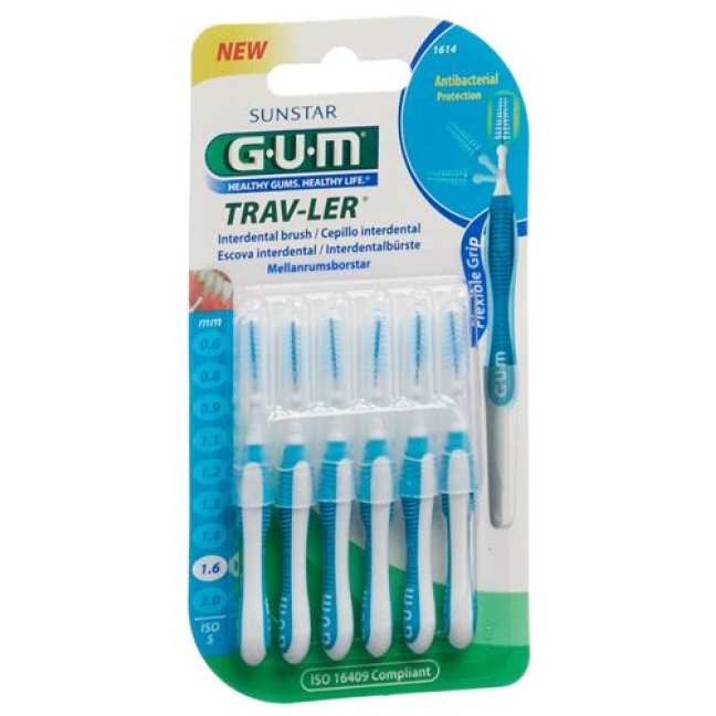 Sunstar GUM Trav-Ler Interdentalbursten 1.6мм 6 штук