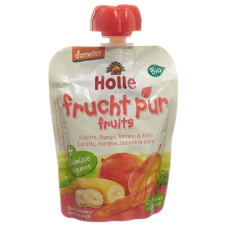 Holle Pouchy Karotte Mango Banan Birne 90г