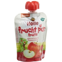 Holle Pouchy Apfel mit Erdbeere 90г