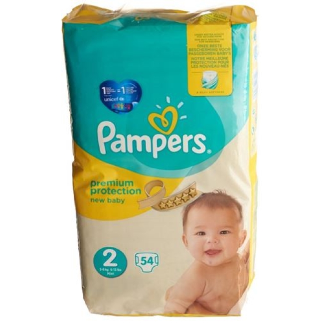 Pampers Prem Prot размер 2 3-6кг Mini Sparp 54 штуки