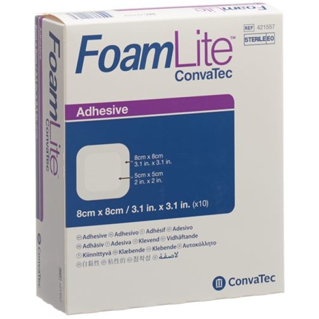 Foam Lite Convatec Silikon-Schaum 8x8см 10 штук