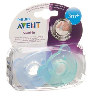 Avent Philips Soothie Nuggi Blau/grun 3-6m 2 штуки