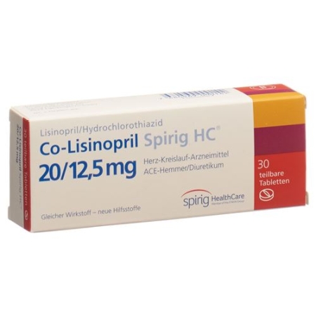 Co-lisinopril Spirig 20/12.5 mg 30 tablets