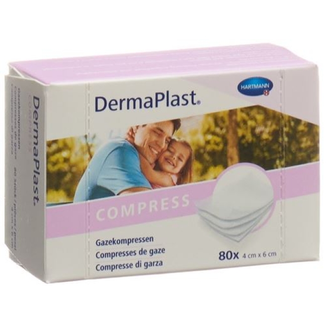 DermaPlast Gazekompressen 4x6см 80 штук