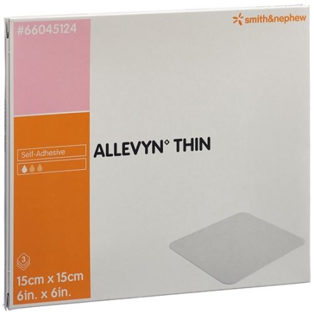 ALLEVYN THIN VERBAND 15X15CM