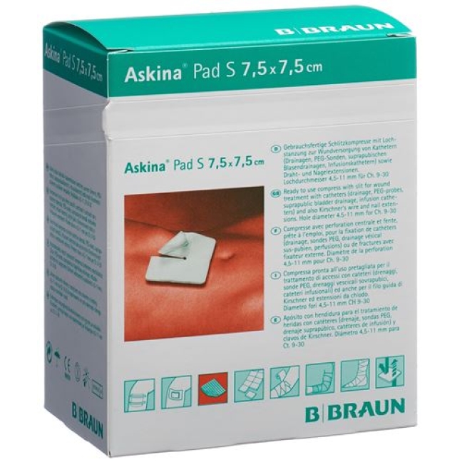 Askina Pad S Schlitzkompresse 7.5смx7.5см 30 штук