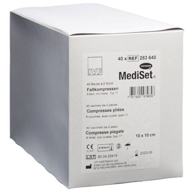 MediSet Faltkompressen Typ 17 8-fach 10x10см 2 штуки