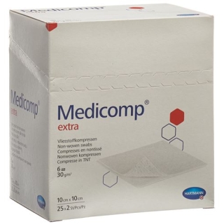 Medicomp Extra Vlieskompressen 10x10см 25 пакетиков 2 штуки