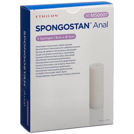 Spongostan Anal Resorbierbarer Hamostatischer Gelatineschwamm 8x3см 5 штук