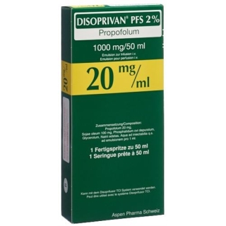 Дизоприван ПФС 2% эмульсия 1 г / 50 мл 1 предварительно заполненный шприц 50 мл