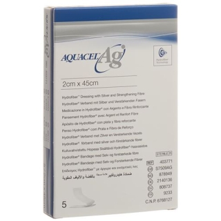 Aquacel Ag Hydrofiber Silber Tamponade 2x45см 5 штук