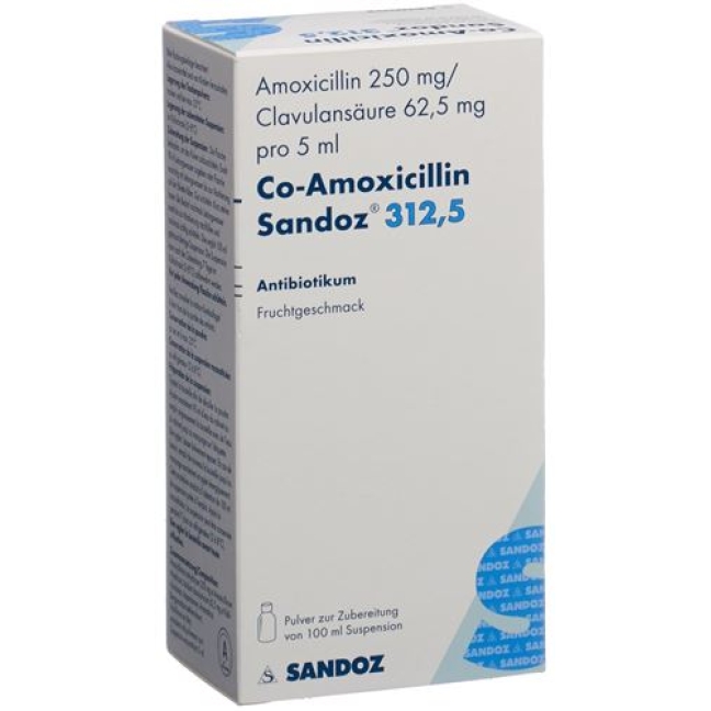 CO Amoxicillin Sandoz 312.5 mg 100 ml