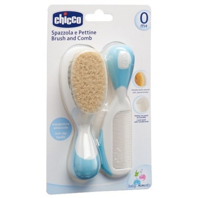 Chicco Kamm und Burste Naturborsten Light 0m+