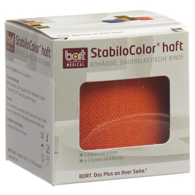 Bort Stabilo Color бинт 6смx5m Kohesiv Orange