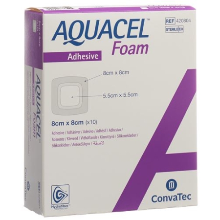 Aquacel Foam 8x8см Adhesive 10 штук