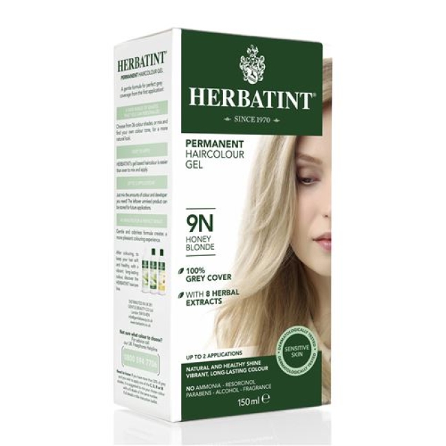 Herbatint Haarfarbegel 9n Honig Blond 150мл