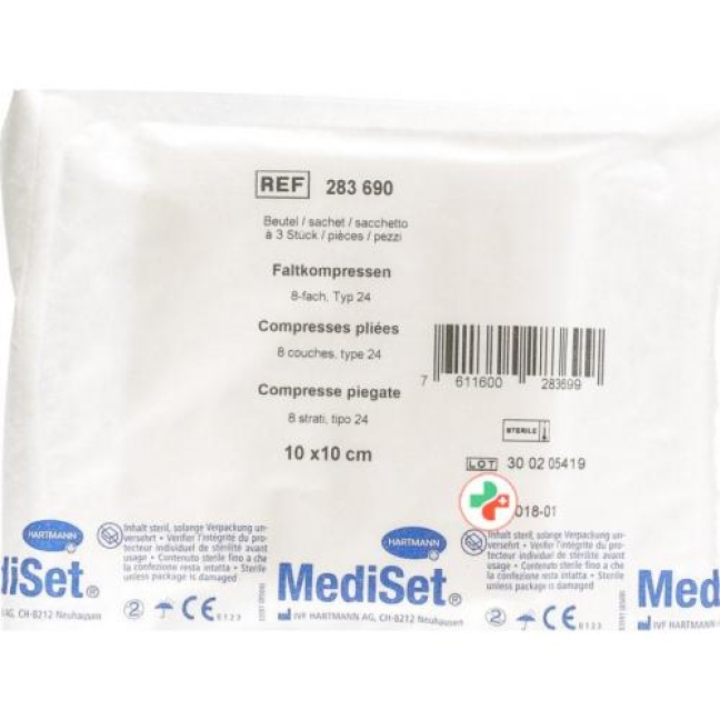 MediSet Faltkompressen Typ 24 8-fach 10x10см 3 штуки