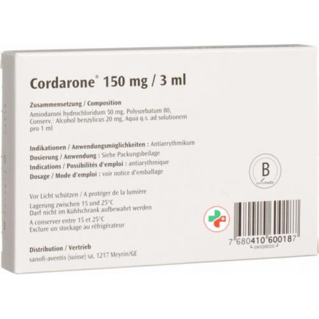 Cordarone 150 mg/3 ml 6 Ampullen 3 ml