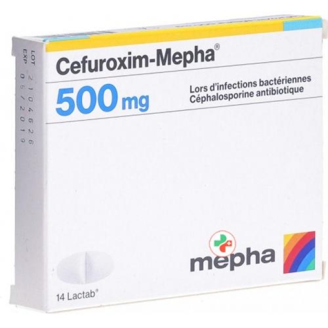 Cefuroxim Mepha 500 mg 14 Lactabs